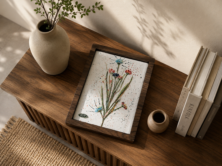 تابلوی گل سرامیکی «باغ رنگها»